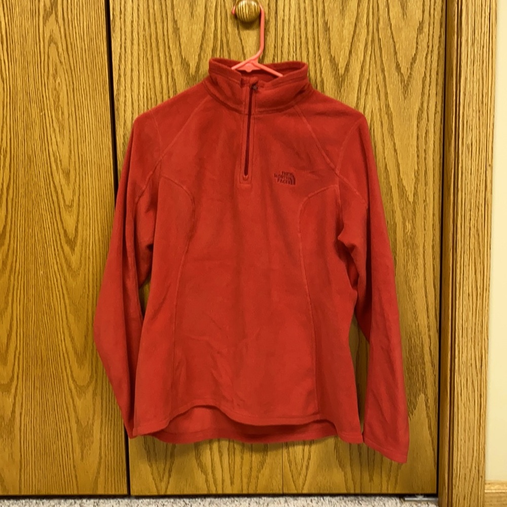 The North Face red fleece zip pullover